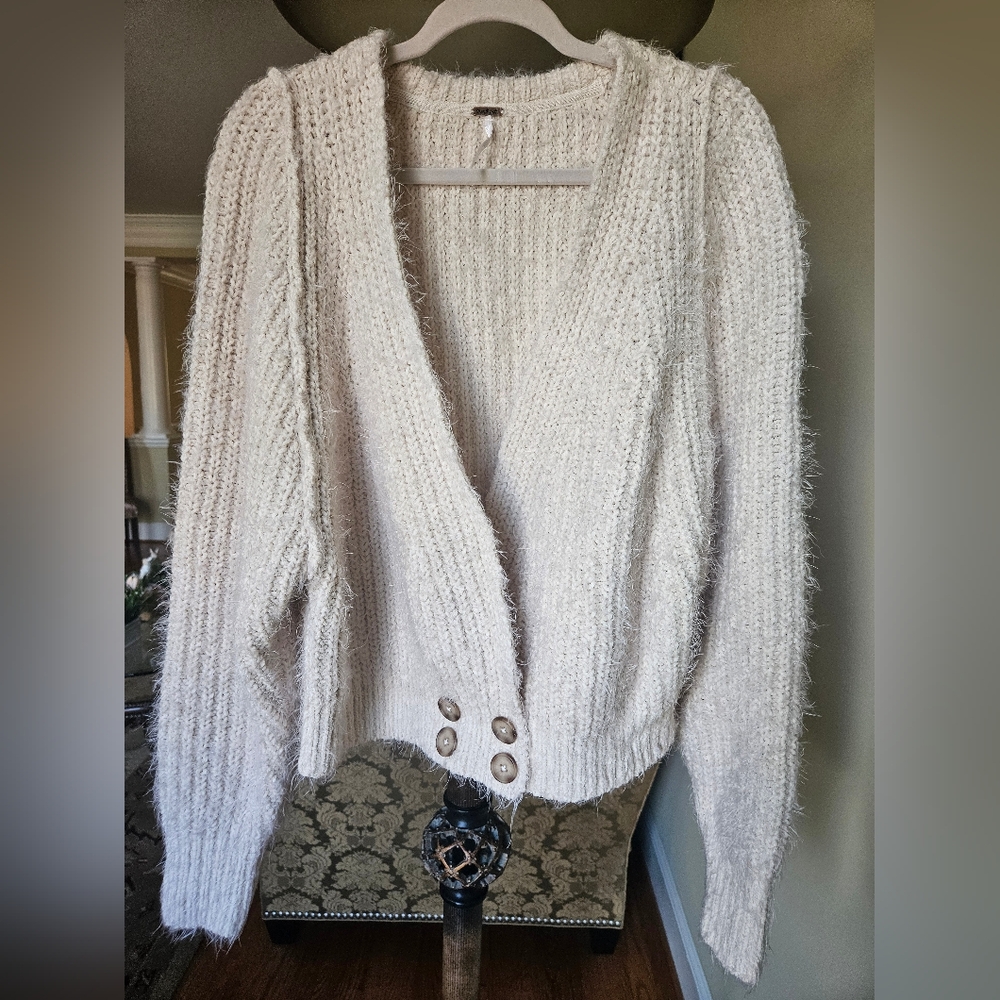 Free People chunky cream dubetti sweater - Picture 6 of 13